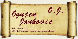 Ognjen Janković vizit kartica